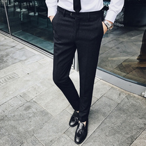 2020 New Trend Teen Mens Han Version Sashimi Inren Wind Western Pants Men Business Casual Pants Long Pants