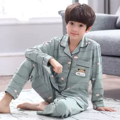 Spring and autumn youth pajamas boys 12-18 years old long sleeve junior high school students