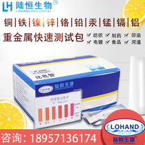 Sewage Heavy Metal Kit Copper Total Iron Nickel Zinc Manganese Quick Detection Test Paper Hexavalent Chrome Arsenic Lead Mercury Cadmium Test Bag