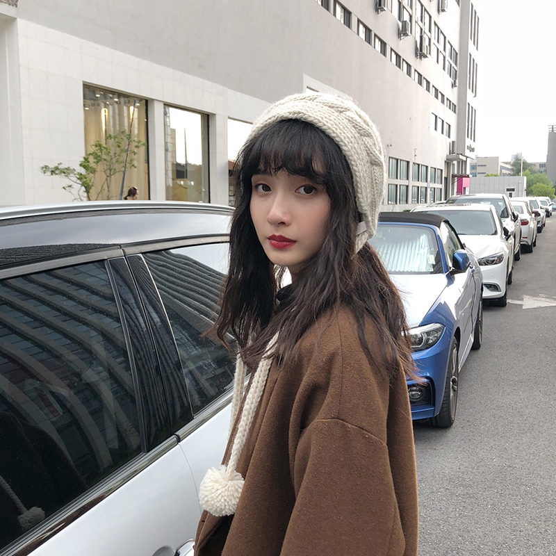 Nishimoto winter cute warm knitted earmuffs female Korean version of ins earmuffs Japanese cute wool earmuffs earmuffs