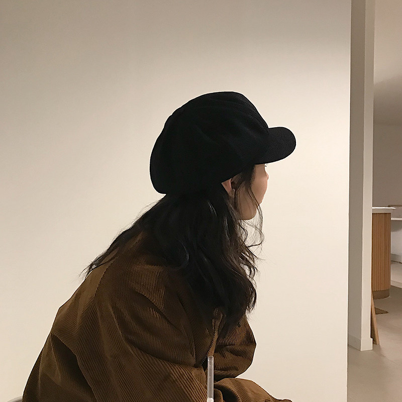 West Benhat Children's Day Faculty Autumn Winter 100 Lap Pure Pink anise cap Inumberee hat Daily Boy Hat Retro Painters Hat Tide