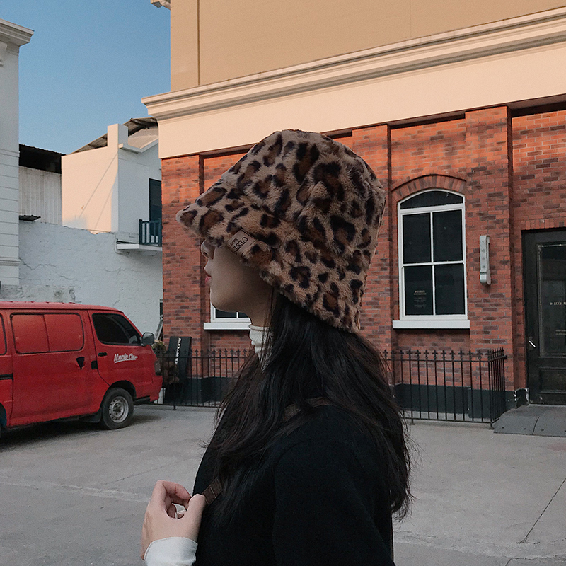 Western Moto Hat Children Autumn Winter Bucket Cap BAO WELN Korean Version Plush Basin Hat Day Department Winter Fisherman Hat 100 lap-head circumference