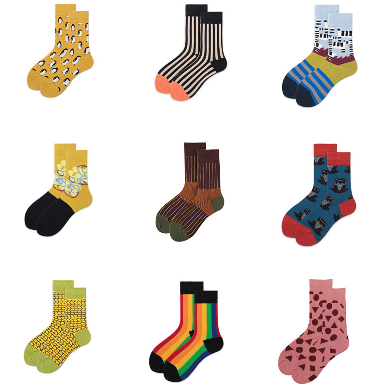 West Ben Socks South Korea Fashion Personality Chic Socks Long Version Cartoon Cute Teenage Socks Foam Socks Day 100 hitch