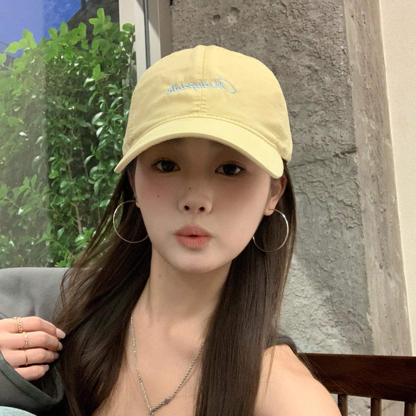 甜美可爱奶黄色棒球帽子女夏季深顶宽帽簷防晒鸭舌帽男百搭遮阳帽