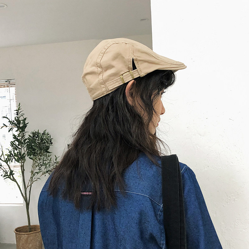 Western Bencap Children Spring Autumn Harbor Wind small crowdsourced comeback ancient forward hat women's tennis Red Duckbill Cap Beret 100 Hitch Ride