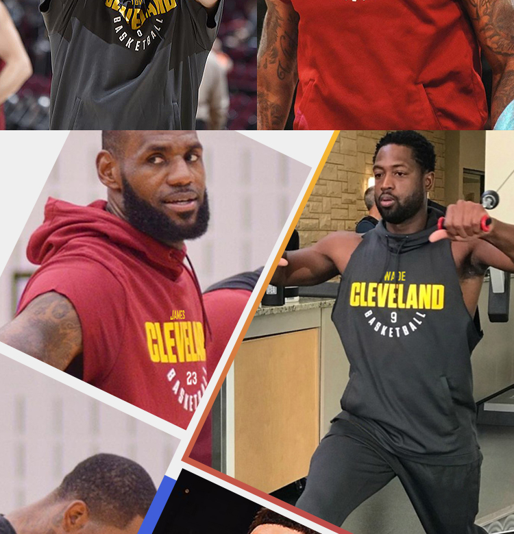 Mùa xuân và mùa hè Cavaliers James Không Tay Hoodie Bóng Rổ Thể Thao Mỏng Chiến Binh Curry Xuất Hiện vest áo hoodie cộc tay