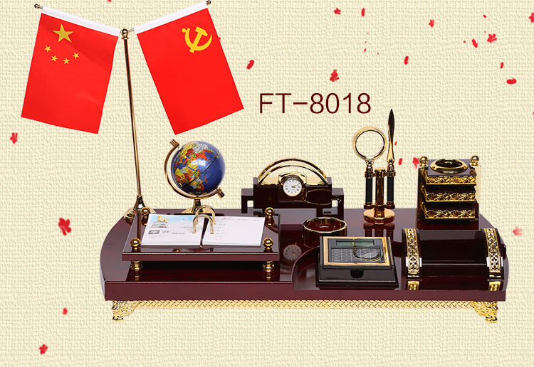 Fante mới giả gỗ gụ trang trí văn phòng cao cấp sáng tạo trang trí máy tính để bàn ông chủ Wentai quảng cáo quà tặng tùy chỉnh đồ trang trí nội thất