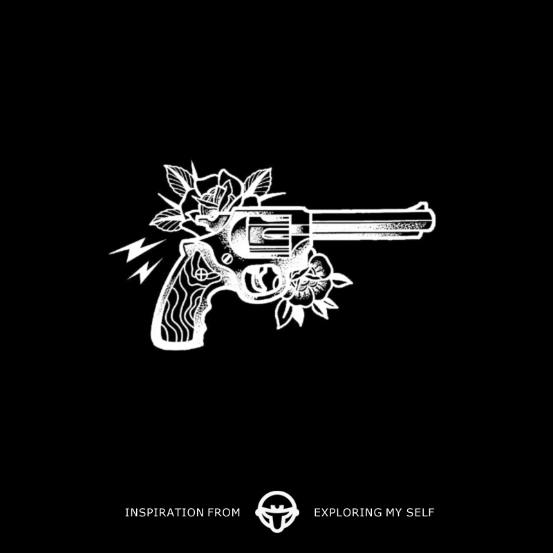 Change of roses Guns Grass Ben Spring Summer New Wave Cool and America Waterproof Persistent High-end Tattoo Sticker for Men and Women Senior-Taobao