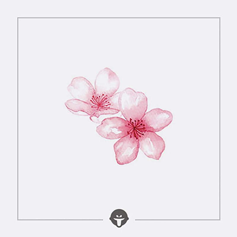 @become Cherry blossom beautiful girl tattoo stickers Waterproof female lasting small fresh cherry blossom love peach flowers