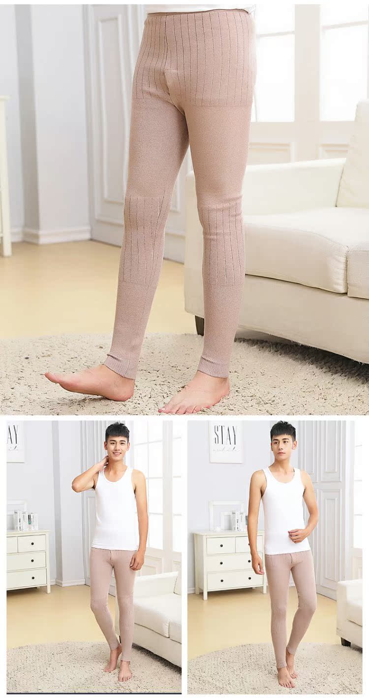 Thiếu nữ mô hình dày nam mùa thu và mùa đông cơ sở đan quần ấm cotton quần học sinh mặc quần len trẻ em lớn quần giữ nhiệt giá tốt
