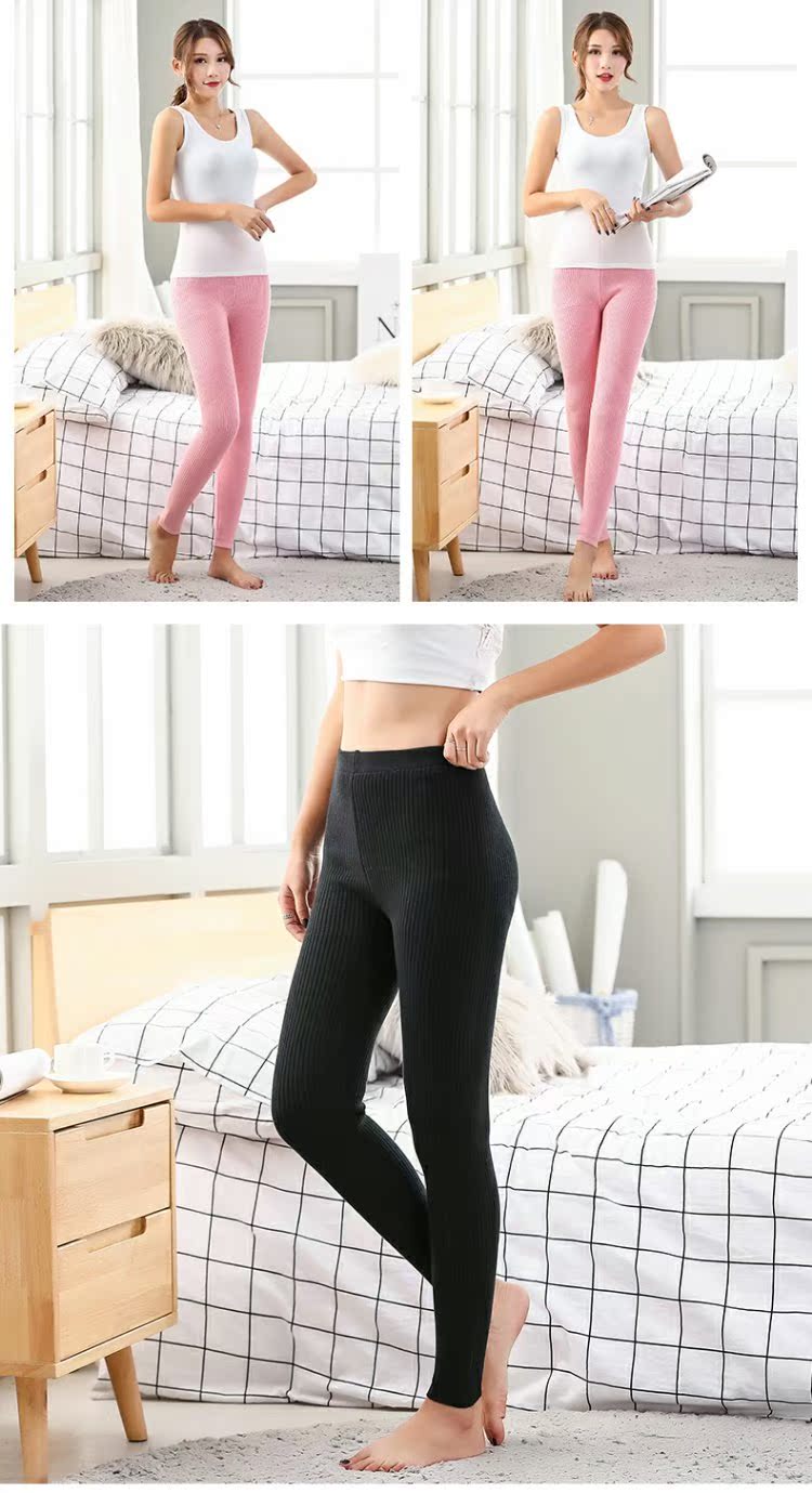 Thiếu nữ mô hình dày nam mùa thu và mùa đông cơ sở đan quần ấm cotton quần học sinh mặc quần len trẻ em lớn quần giữ nhiệt giá tốt