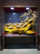 Thuja root carving ornaments aged with the type of Ebony Jinsi Nan beautiful living room large natural original ecological Taihang wood carving