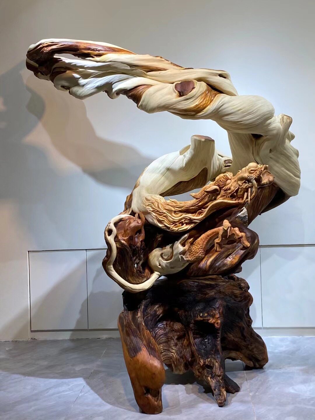 Cliff Bergen Carved Wooden Flowerpots Wood Carving characters Landscape Roots Art Pendulum Pieces Weathered Wood Tree Root Log Crafts Gift Hem