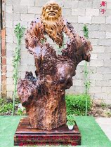 Taihang cliff cypress root carving ornaments Lao Tzu asked Tian wood carving ornaments Guanyin Maitreya Guan Gong landscape Golden silk Nan ornaments