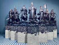 Taihang Cliff Bai large root carving landscape Jinsi Nan wood carving flowers and birds animal crafts Shu Guo Qixiong ornaments