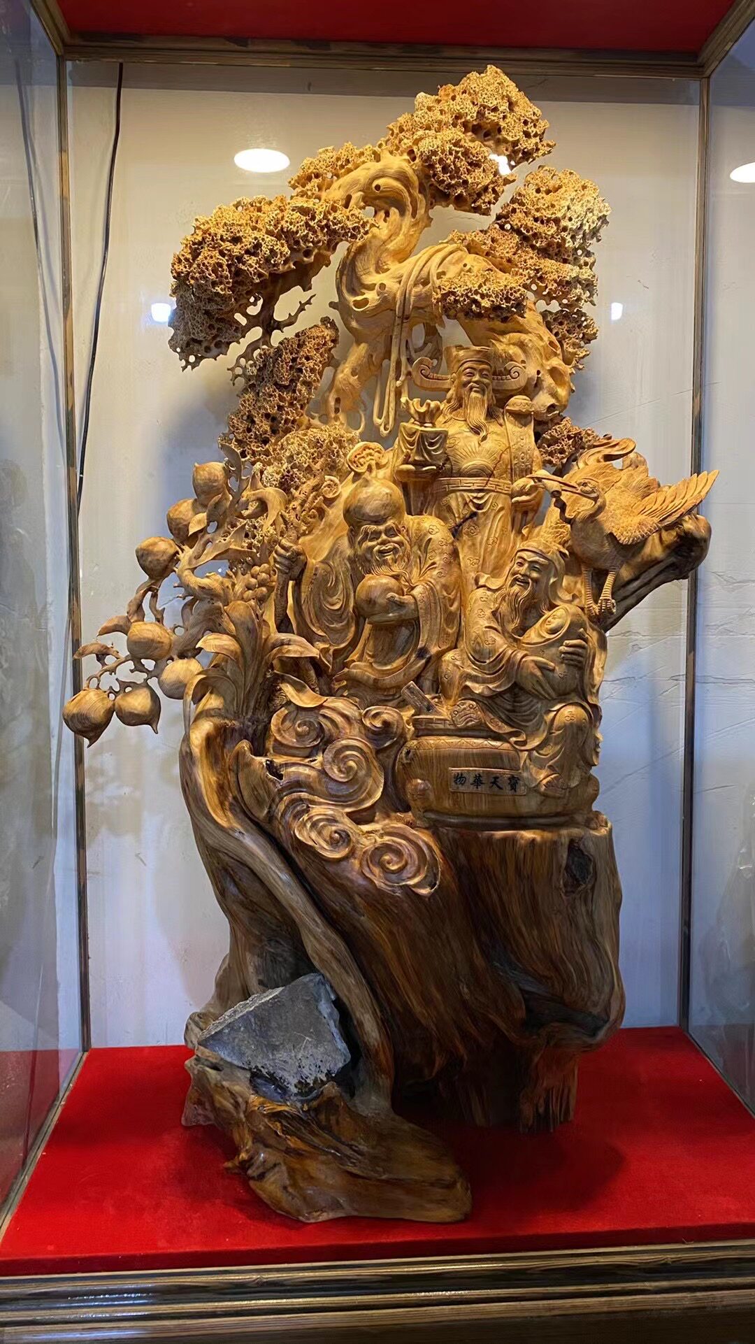 Too-Cliff Berry Pendulum Root Carved Log Aging Aggregate Natural with shape Fullwood Sculpted Craft Gift Hem wood Carved Living Room