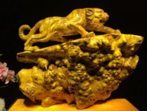 Cliff cypress root carving gold silk Nan tea table Gold camphor tea plate craft carving with the shape of wood carving ornaments