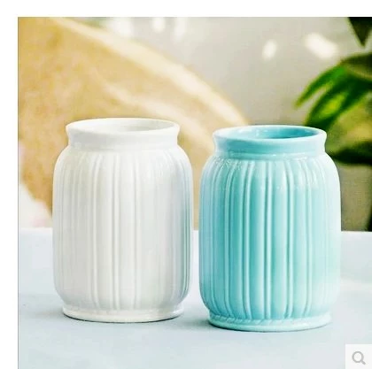 Châu Âu sáng tạo bình gốm lớn nhà trang trí phòng khách bàn ăn tủ TV cắm hoa cắm hoa sứ trang trí - Vase / Bồn hoa & Kệ