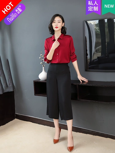 奈昕 Позвольте вам носить красивую и персонализированную частную настройку 53041 Формальная рубашка OL Professional Style Универсальный и чистый
