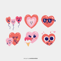 smokebomblab childrens tattoo stickers love cute fresh pink girl love combination