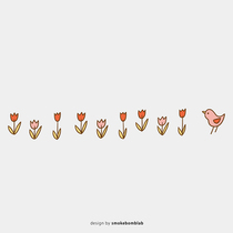 smokebomblab childrens tattoo stickers cute bird flower tulip combination bracelet