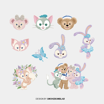 smokebomblab child safety Xingdailu and her friends Lingna female star group tattoo stickers