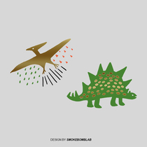 smokebomblab child safety dinosaur combination sparkling gold special