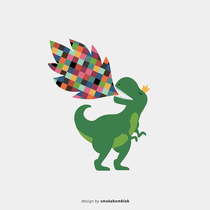 smokebomb creative tattoo stickers for kids boy tyrannosaurus dinosaur breathing fire