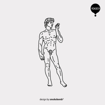 smokebomblab kids artist series david sculpture david waterproof tattoo stickers