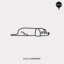 smokebomblab kids sleepy dog ​​sleeping dog waterproof tattoo sticker