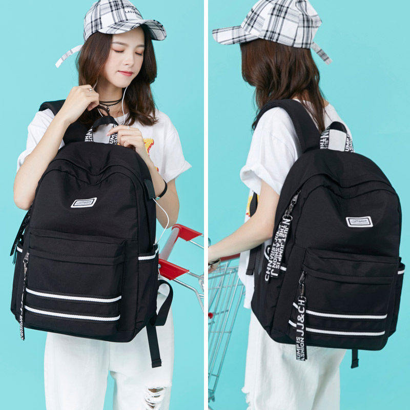 School bag women's Korean version of high school large capacity middle school students backpack Harajuku ulzzang junior high school girls campus backpack