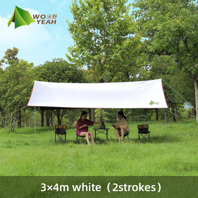 Woye outdoor vinyl canopy tent camping outing coating thickened sunscreen rain protection UV protection camping beach