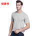 Hengyuanxiang trung niên ngắn tay T-Shirt nam rắn màu hoang dã bên trong đáy áo sơ mi đơn giản loose vòng cổ tinh khiết bông trắng T-Shirt Áo phông ngắn