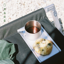 < Qingsen Canteen > Japan System High Mulberry Metal 18-8 Stainless Steel Picnic Coffee Cup Outdoor Aluminum Dinner Plate Tray