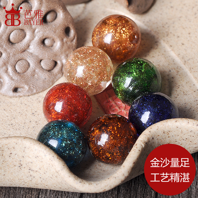 Jinsha glass beads diy handmade beaded spacer beads Hand string earrings bracelet jewelry accessories loose beads single