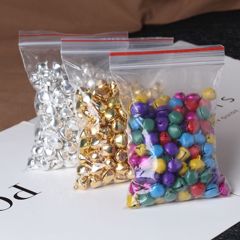 Iron bell June 1 Children's Day decoration word bell DIY jewelry pendant Gold and silver color kindergarten small bell