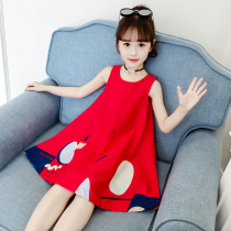 5 Childrens clothing Summer tennis Red 7 Princess Liandress 2021 New 6 Girls Summer clothes foreign air 9 Vest Skirt 10
