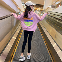 Girl Spring Clothing Jacket 2022 New Children Spring Autumn Ocean Air Long Sleeves With Cap Blouses Big Boy Dress Girl Zipped Shirts