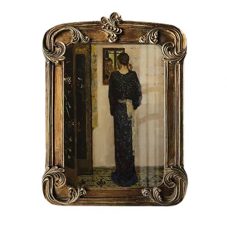 French Retro Decorative Painting, Niche Study Art Painting, Living Room Entrance Hanging Painting, Framed Painting, Modern Minimalist Wall Painting