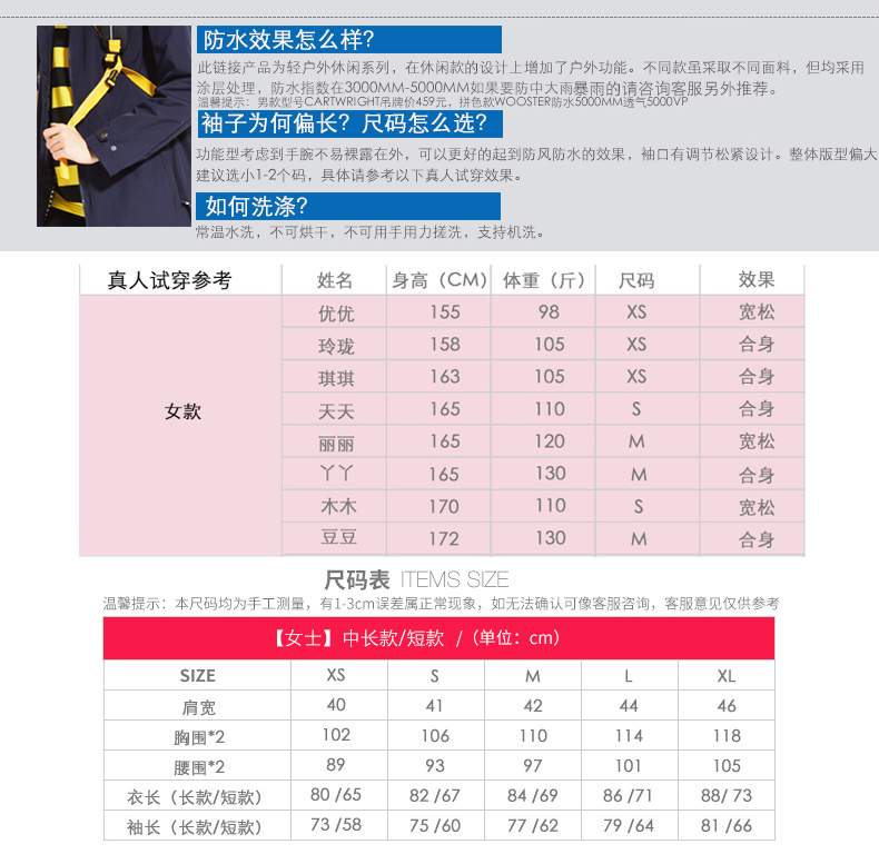 英国 趣越 Trespass 时尚户外冲锋衣 防风防雨  长短款同价 图1