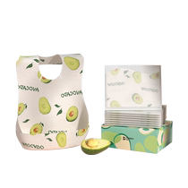 Deyou bavoirs jetables bébé poches de riz serviettes de salive pour bébé sans lavage imperméables artefacts anti-salissures pour manger 4 boîtes