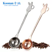 Koonan / Kana Thép không gỉ muỗng muỗng cà phê Bean Spoon muỗng cà phê muỗng muỗng 10 muỗng muỗng - Cà phê