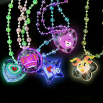 New Flash Luminous Necklace Nightlight Pendant Princess Necklace Children Toys Stall Hot Selling Manufacturer Direct Selling