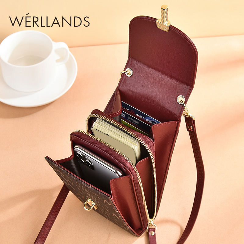 Mobile phone bag women's new women's bag summer one-shoulder fashion small mini vertical mobile phone bag messenger bag small bag