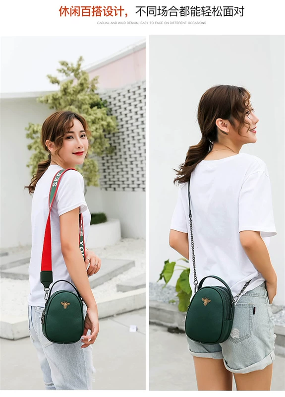 Túi da nữ nhỏ hè 2019 phiên bản Hàn Quốc mới của túi đeo vai mini Messenger hoang dã thay đổi điện thoại di động - Túi điện thoại