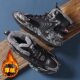 Li Yuxin men's winter fur integrated plus velvet warm cotton shoes Northeast snow boots cold-proof high-top sports shoes