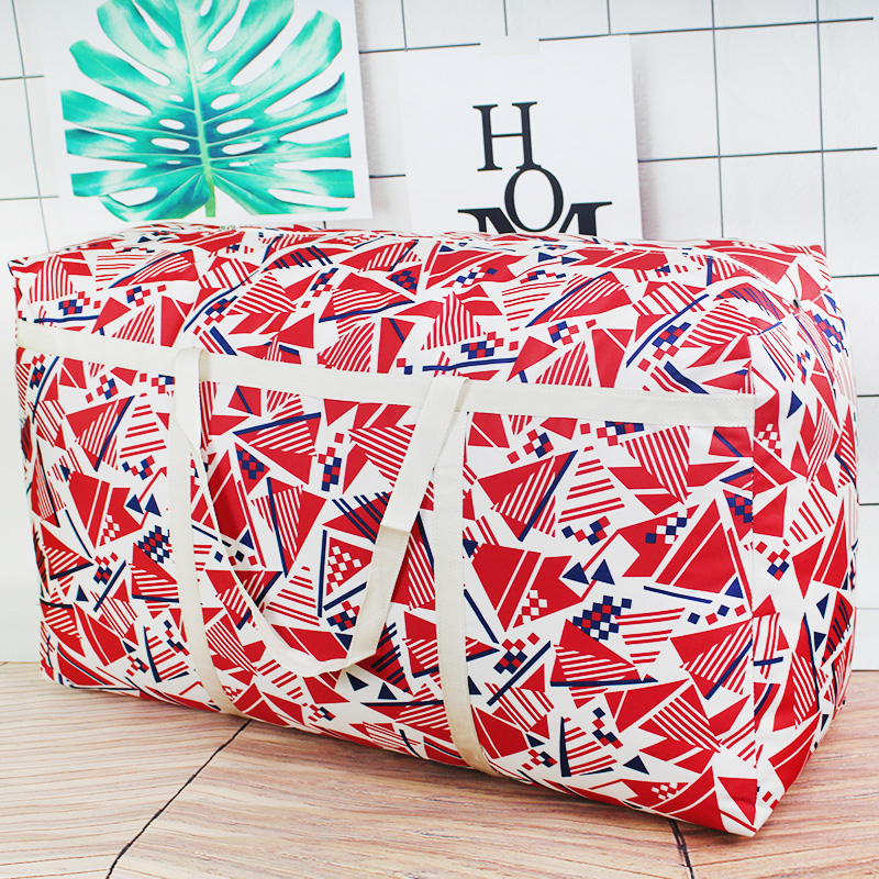 Thickened printing 120 liters 150 liters encrypted Oxford cloth moving packing bag storage artifact super large woven bag