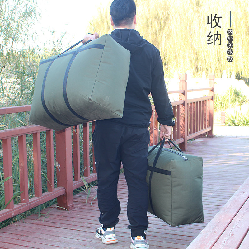 Army Green Thickened Waterproof Oxford Cloth Bag Son Student Military Training With Luggage Bag With No Taste Good Bags