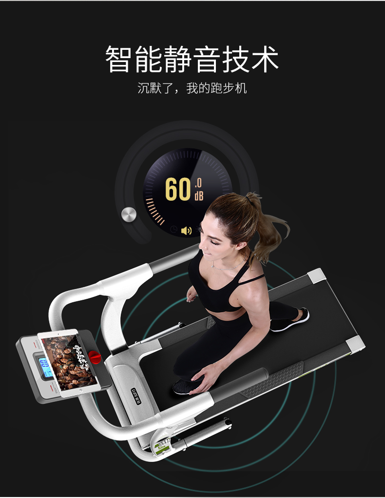 Mô hình máy chạy bộ gia đình Gu Khang giảm cân nhỏ nữ im lặng gấp điện mini thiết bị thể dục trong nhà - Máy chạy bộ / thiết bị tập luyện lớn mays chạy bộ