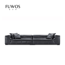Fubos furniture modern simplicity approximately thick Italian Fanlo with corner Four Combo Leather Sofas